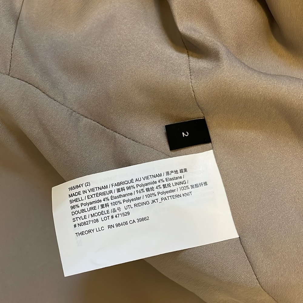 Theory Jacket Utilitarian Houndstooth Jacket Size… - image 5